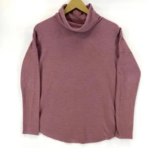 A New Day Women's Light Sweater Ribbed Turtleneck Relaxed Stretch Pink Size S