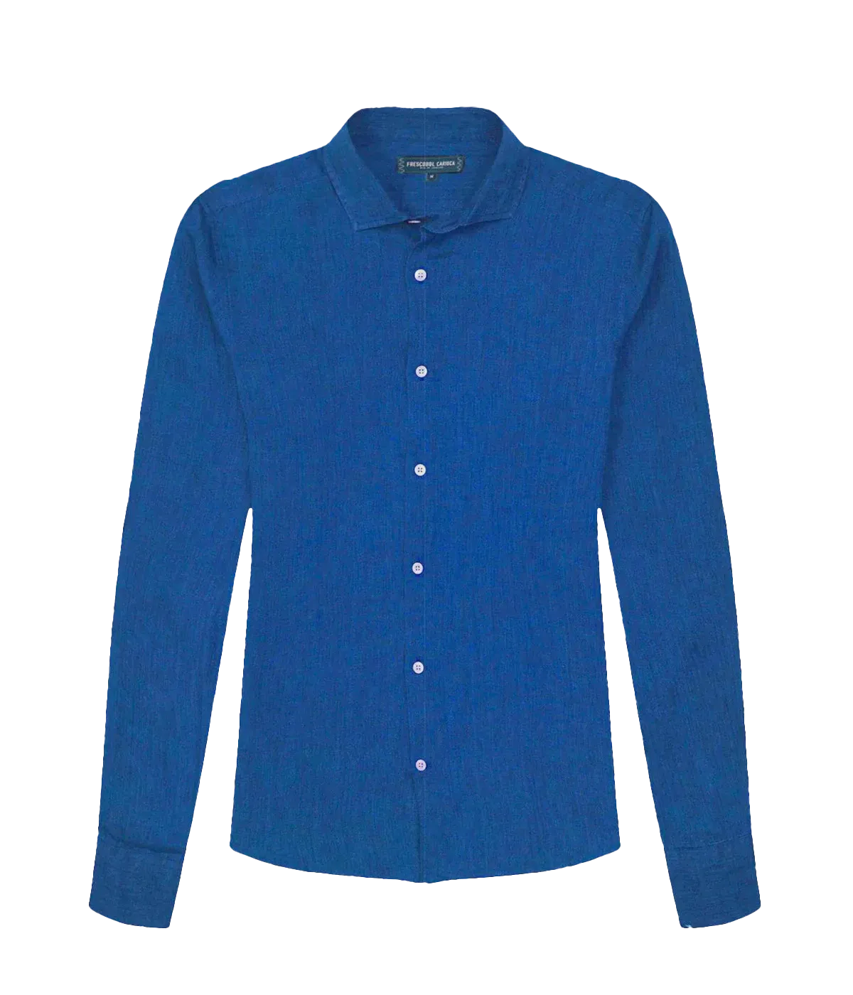 Antonio Linen Long Sleeve Shirt in Navy Blue