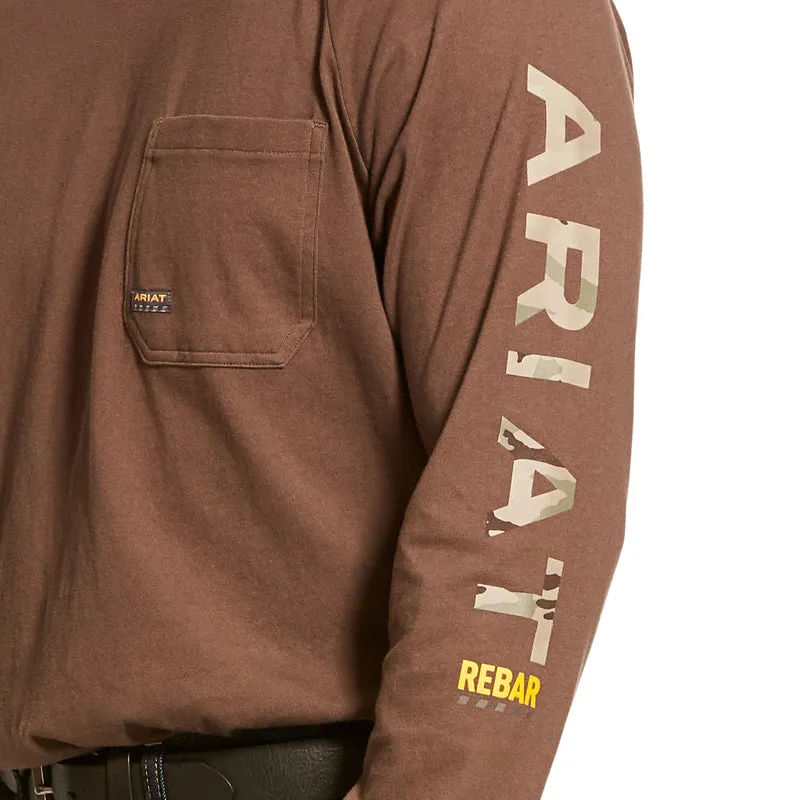 Ariat Men's Rebar Cotton Strong Graphic, Moss/Camo