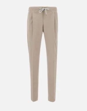 Beige Tailored Comfort Trousers