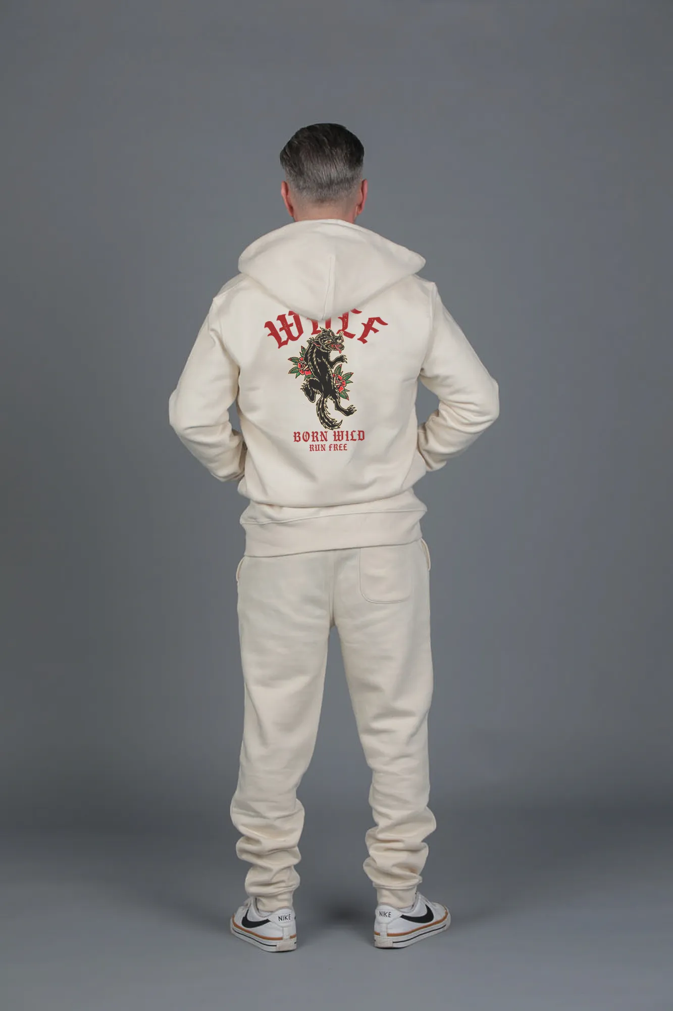 Black Rose Wulf Hoodie Cream