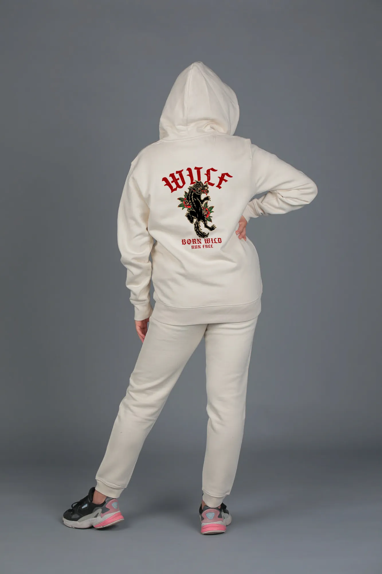 Black Rose Wulf Hoodie Cream