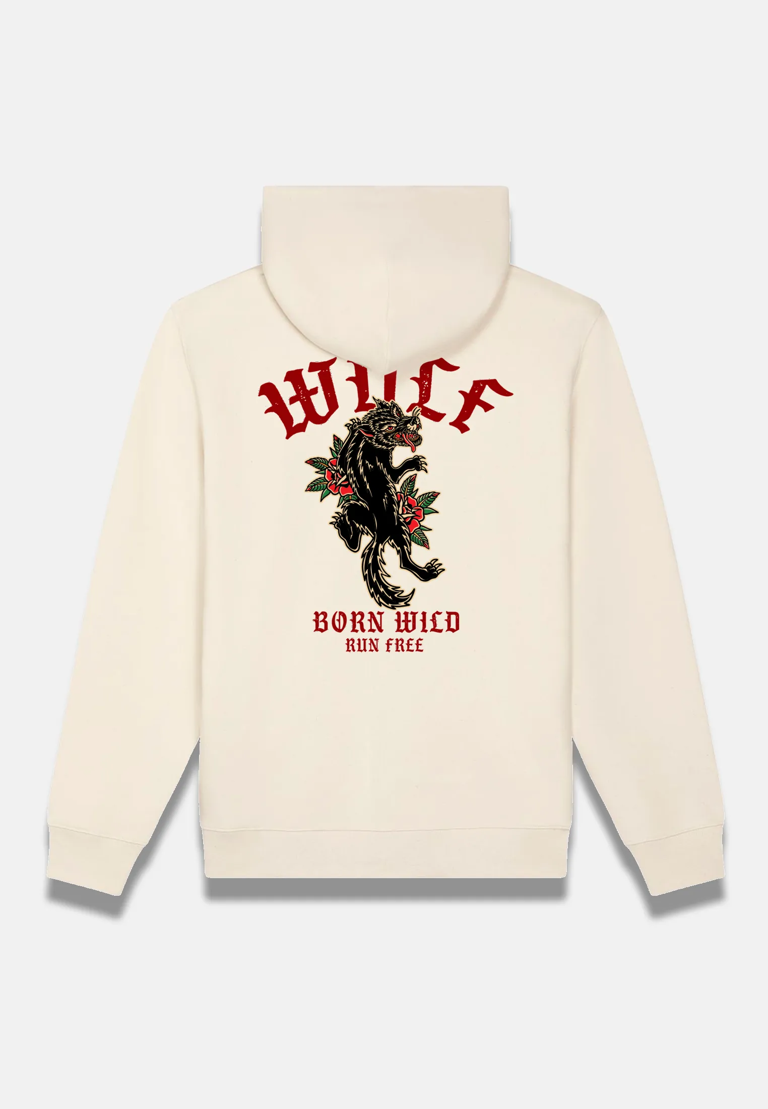 Black Rose Wulf Hoodie Cream