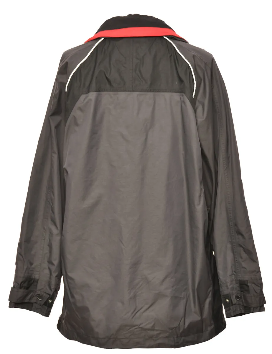 Black Zip-Front Classic Mountaineering Jacket - L