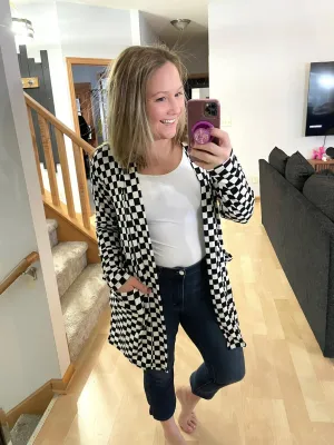 Blakeley Letty Checker Cardigan