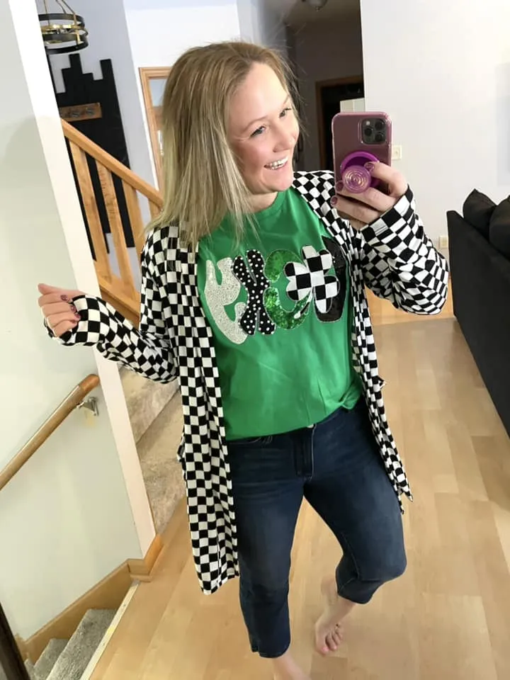 Blakeley Letty Checker Cardigan