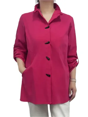 Blouse Horn Button Solid