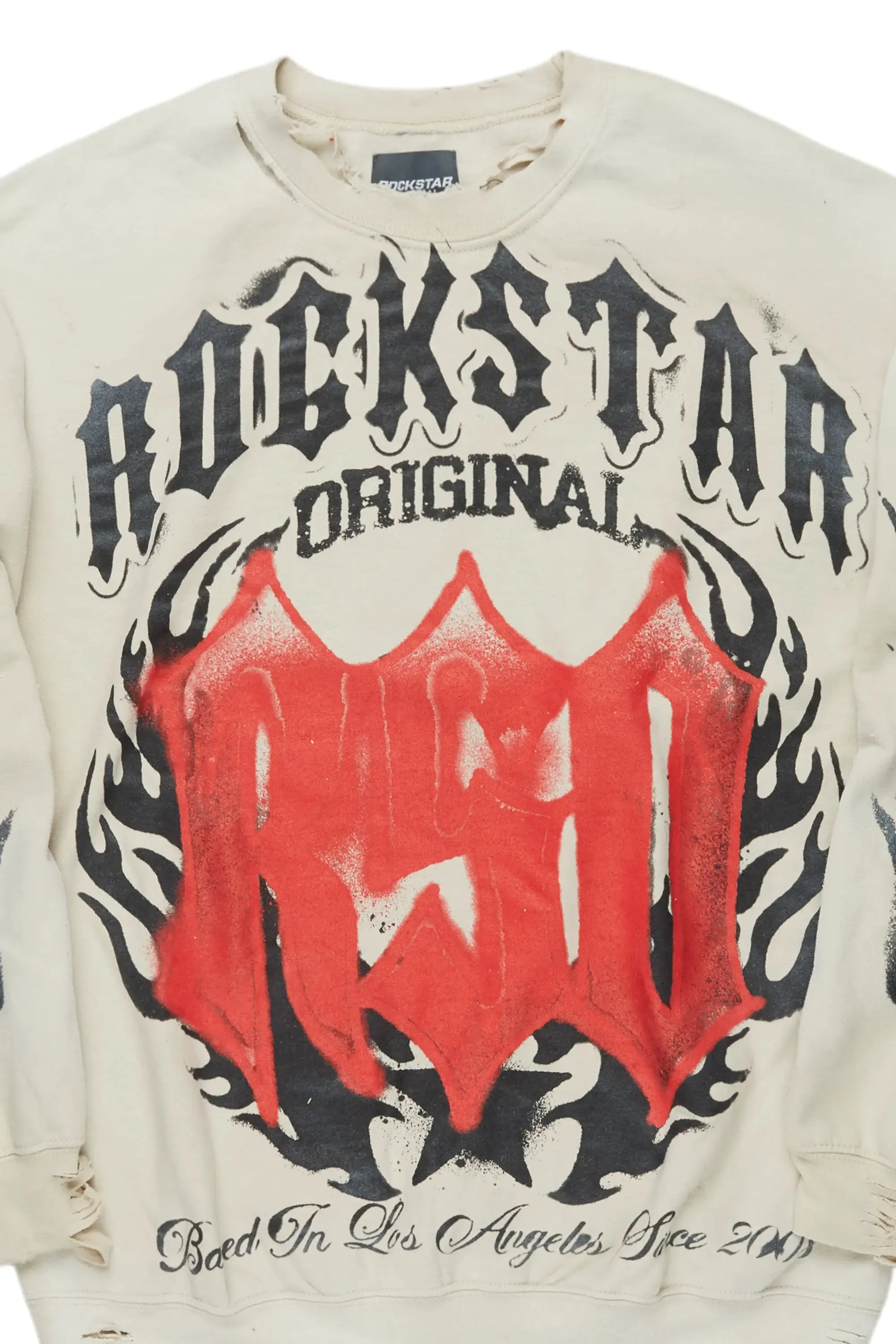 Boaz Beige Graphic Crewneck