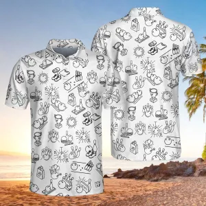 Bowling Men Polo Shirt - Clip Art Bowling Polo Shirt, Best Bowling Shirt For Men - Perfect Gift For Friend, Family, Bowling Lovers