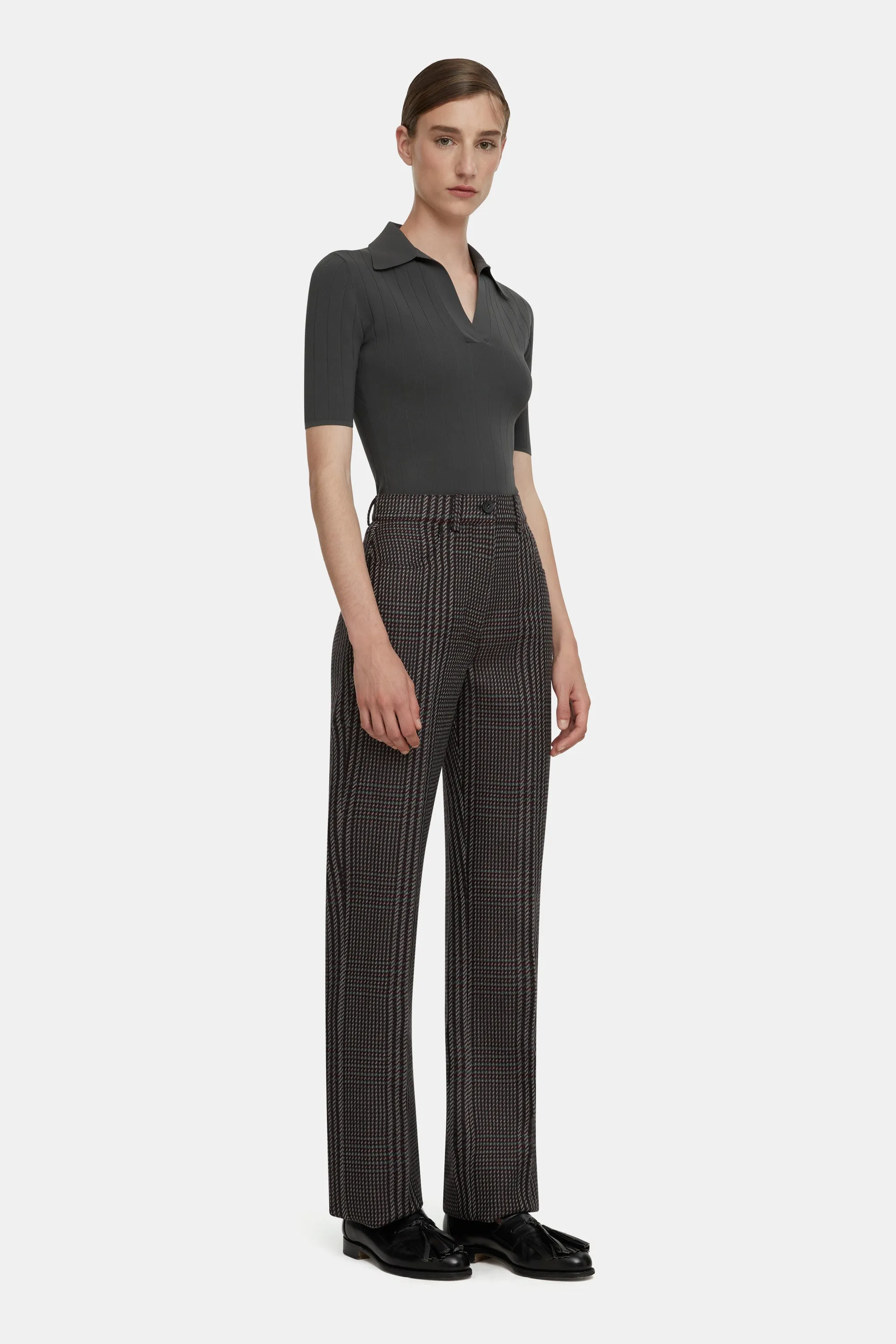 Brinkley Trousers in Prince of Wales Check Merino Wool