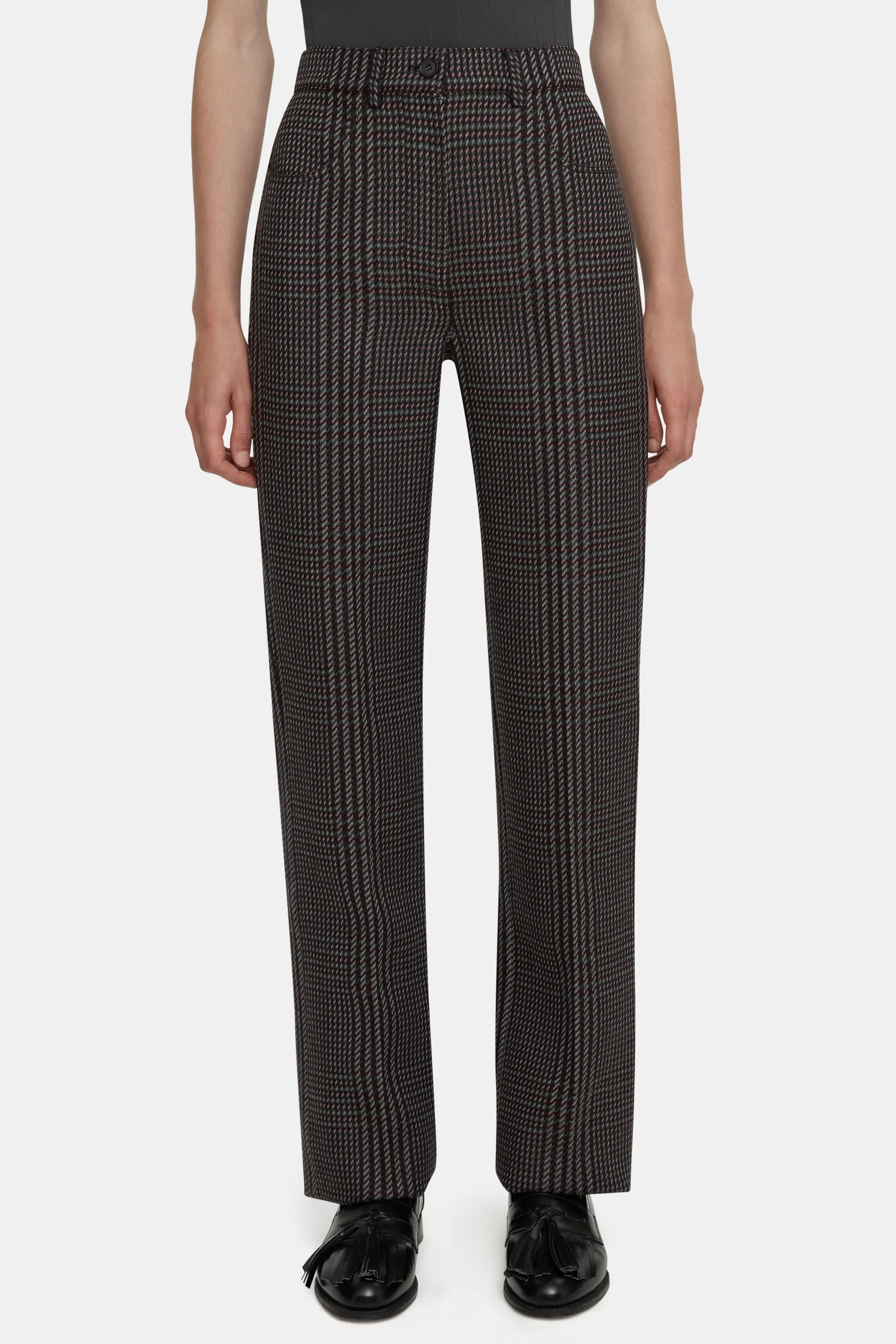 Brinkley Trousers in Prince of Wales Check Merino Wool