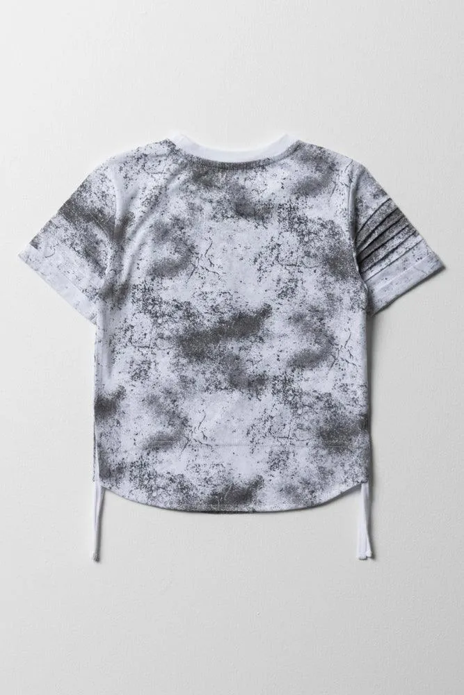 Brooklyn Side Tuxedo Short Sleeve T-Shirt White & Black