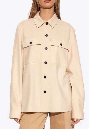 Button-Up Wool Overshirt