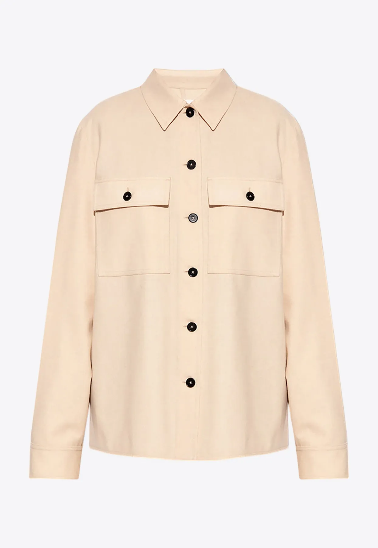 Button-Up Wool Overshirt