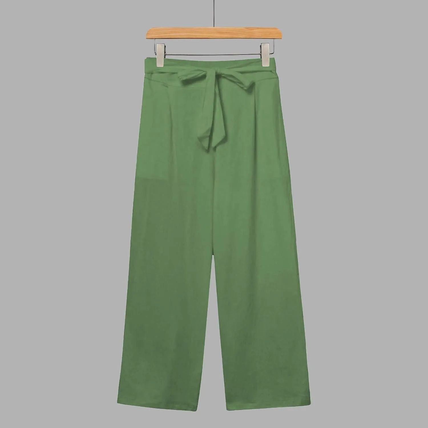Capri Pants for Women Summer Casual Linen Lounge Pants Cropped Straight Leg Drawstring Baggy Straight Leg Trousers