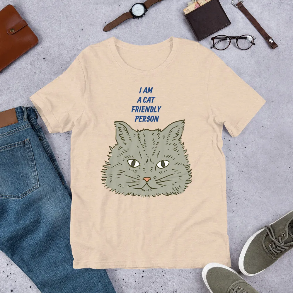 Cat Friendly Person Short-Sleeve Unisex T-Shirt