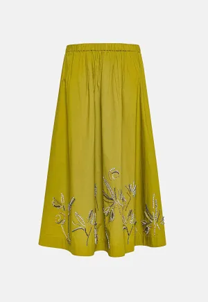 crystal poplin skirt