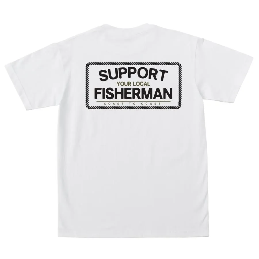 Dark Seas Support Your Local Fisherman Pocket T-Shirt