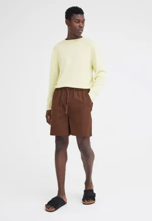 Edon Cotton Twill Short - Light Dirt Brown