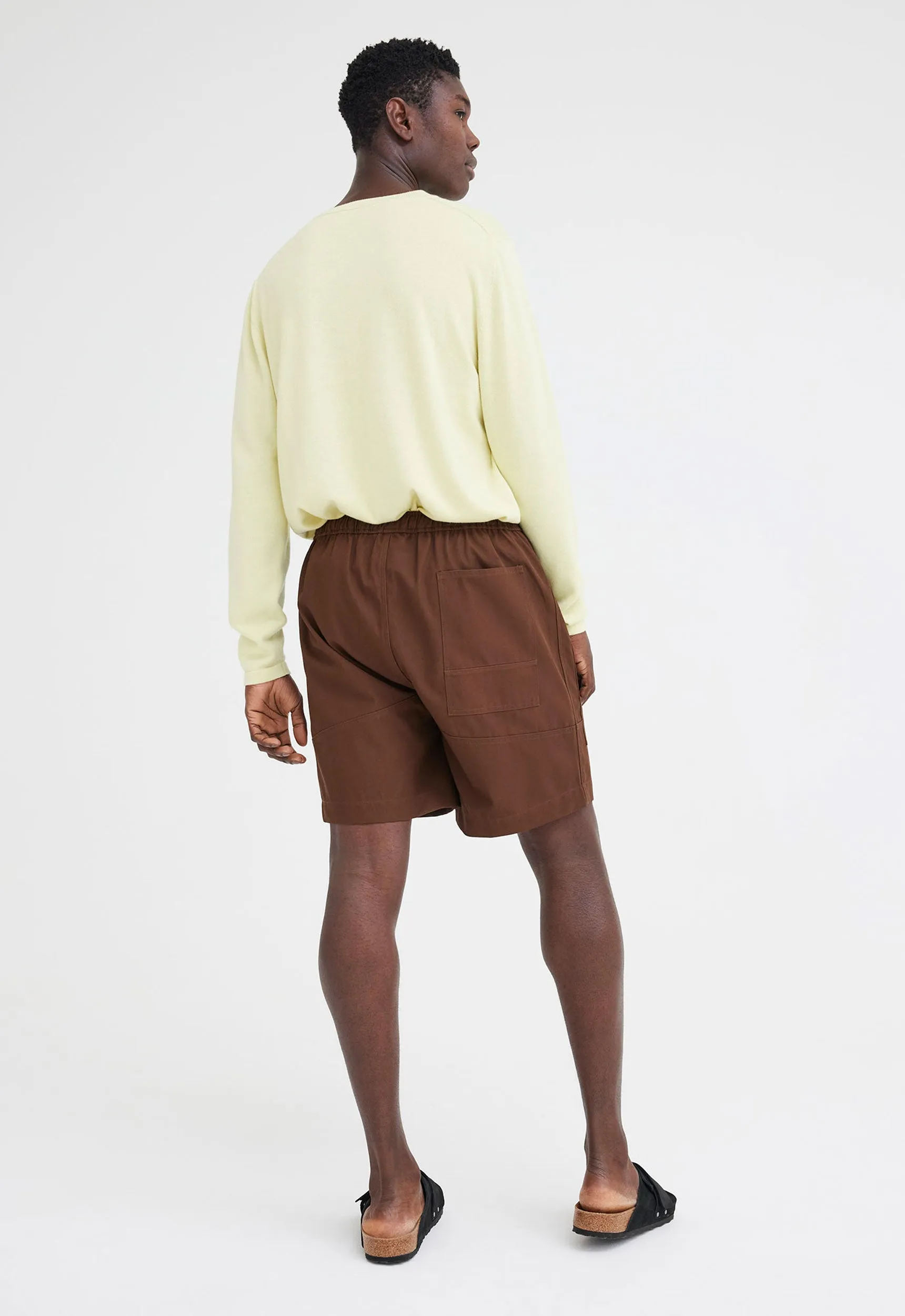 Edon Cotton Twill Short - Light Dirt Brown