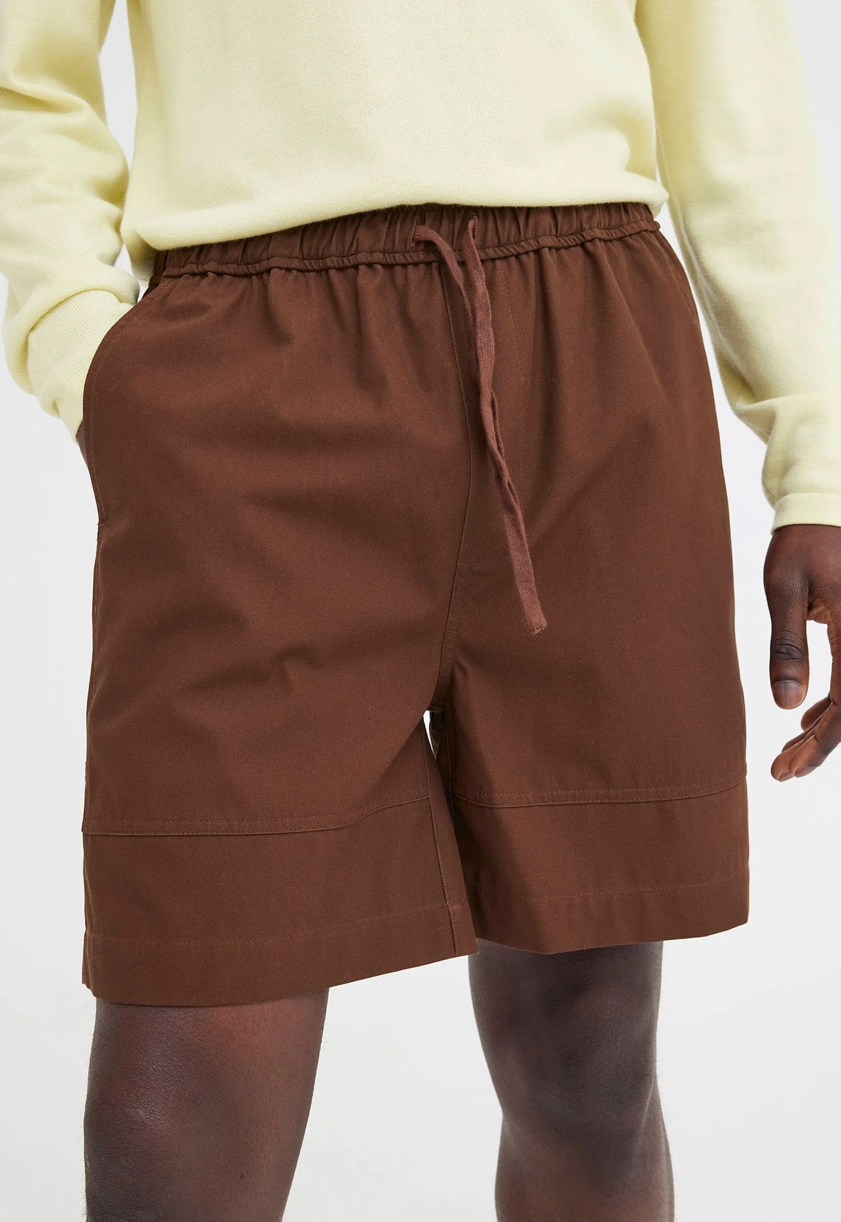 Edon Cotton Twill Short - Light Dirt Brown