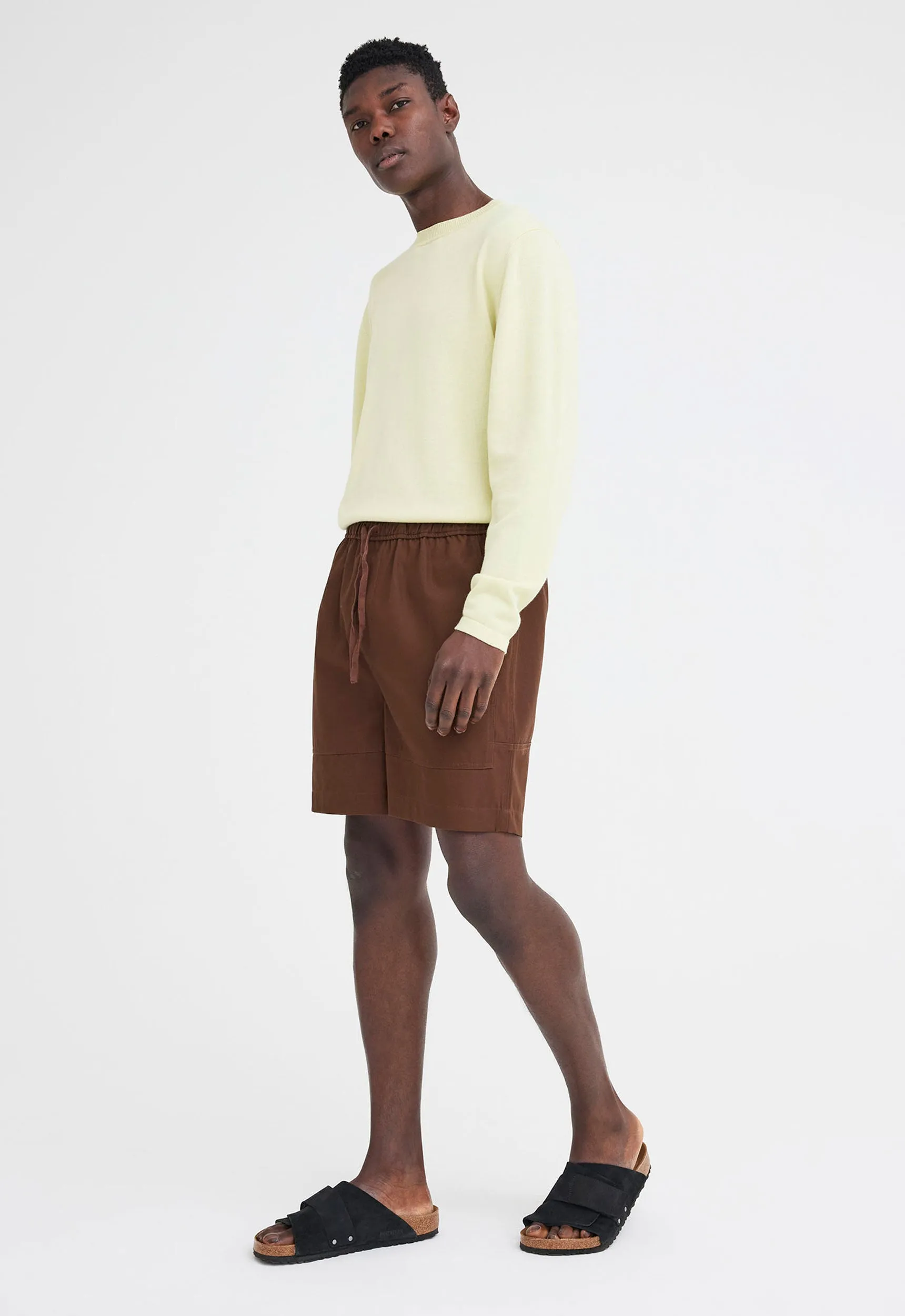 Edon Cotton Twill Short - Light Dirt Brown