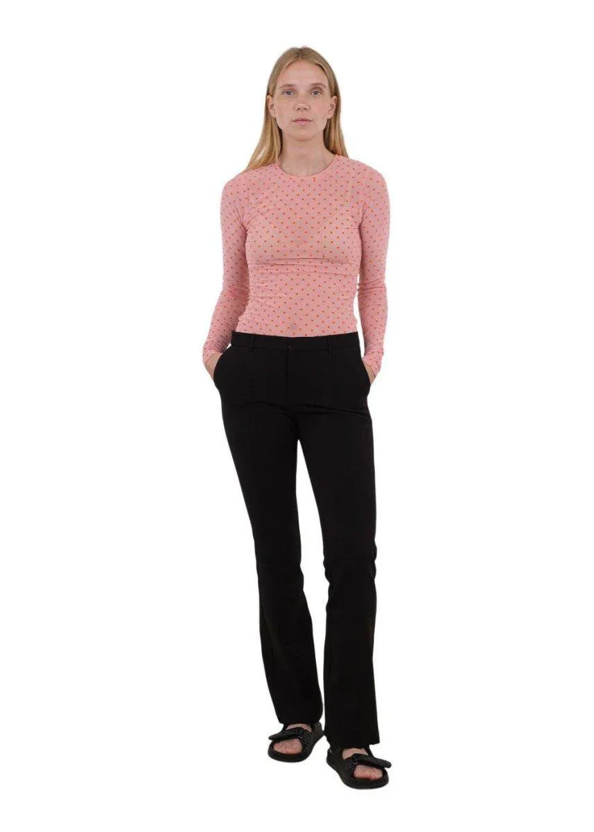 Ella Mesh Dot Blouse - Rose