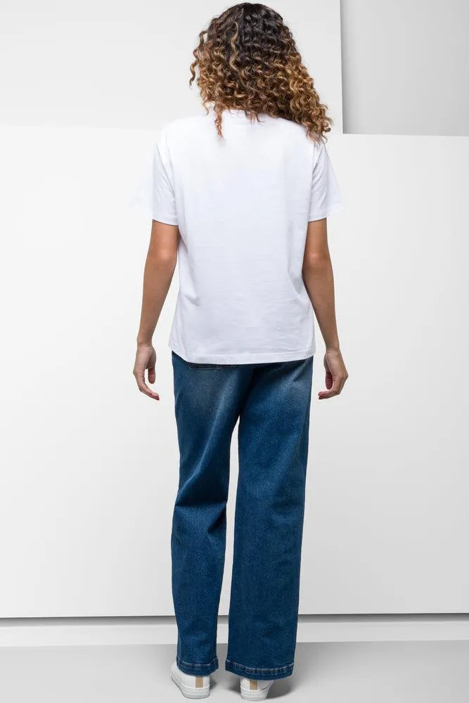 Floral Short Sleeve T-Shirt White