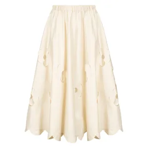 Floral Skirt - Cream