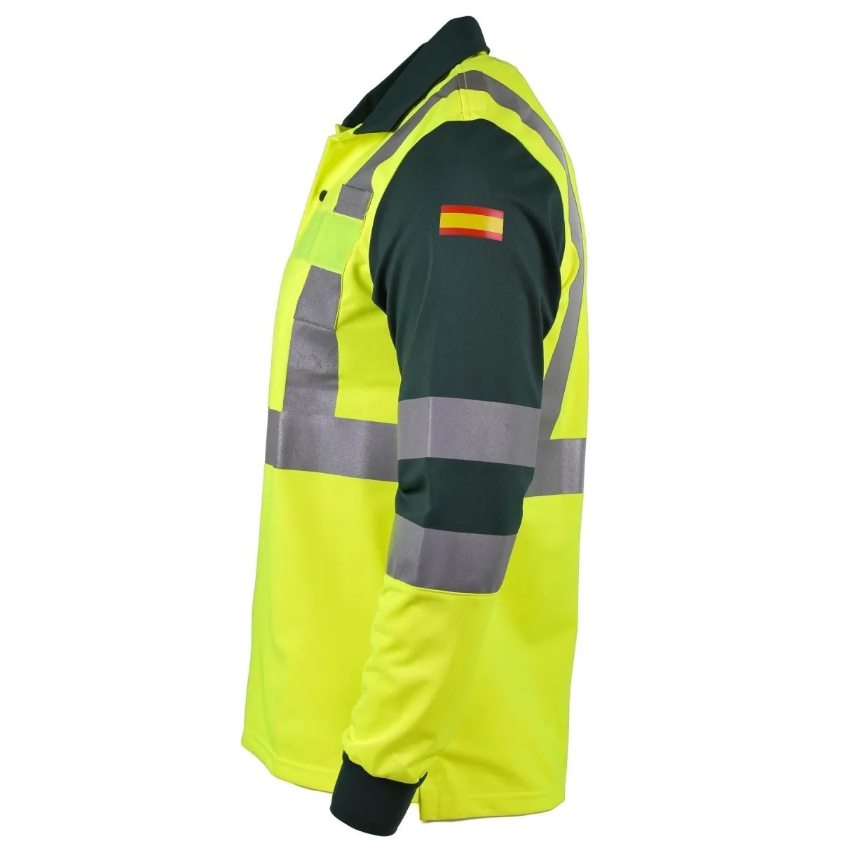 Genuine Spanish long sleeve polo shirt yellow civil guard reflective jacket NEW