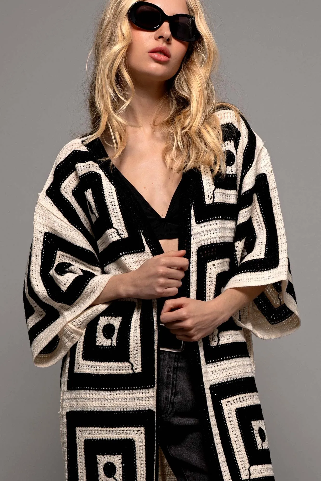 Geo Knit Cardigan