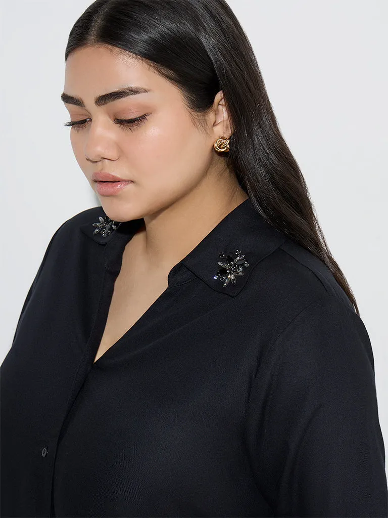 Gia Black Embellished Shirt