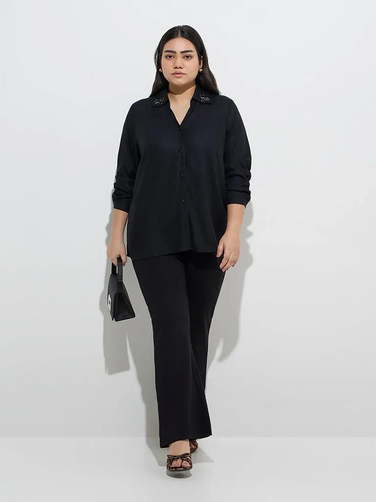 Gia Black Embellished Shirt