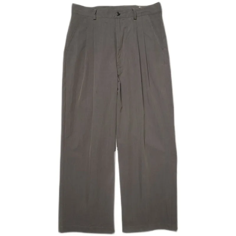 Gray Wide-Legged Trousers