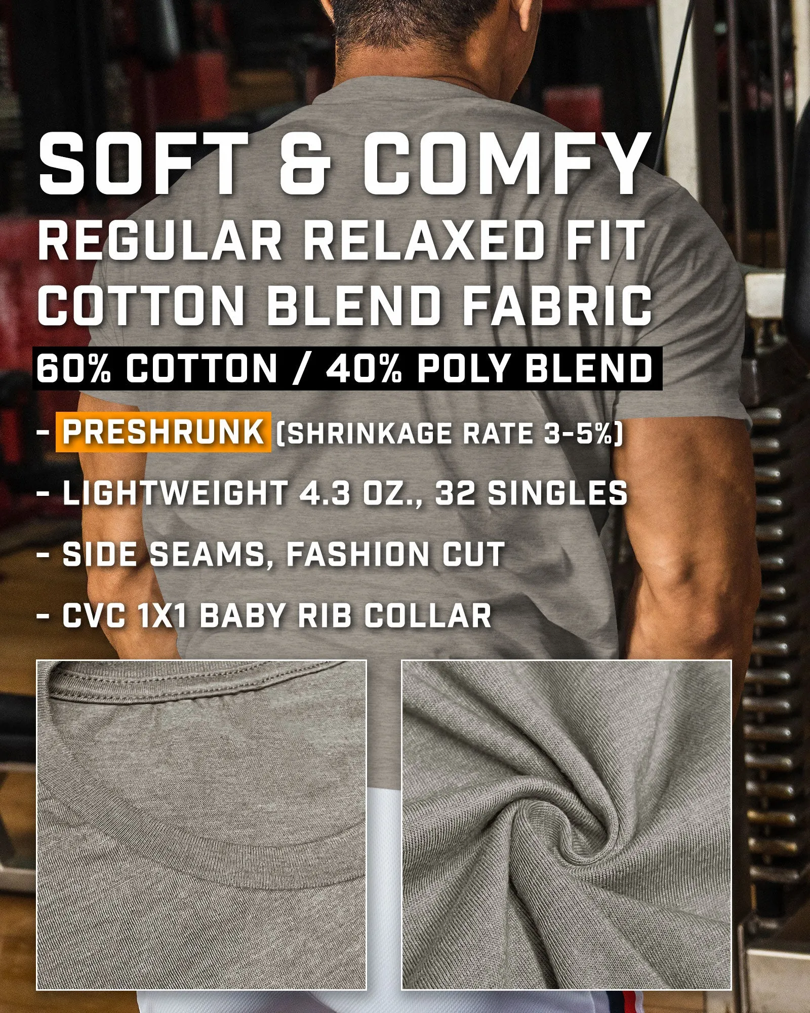Gymish Brand Motivational Workout Gym T-Shirt for Men