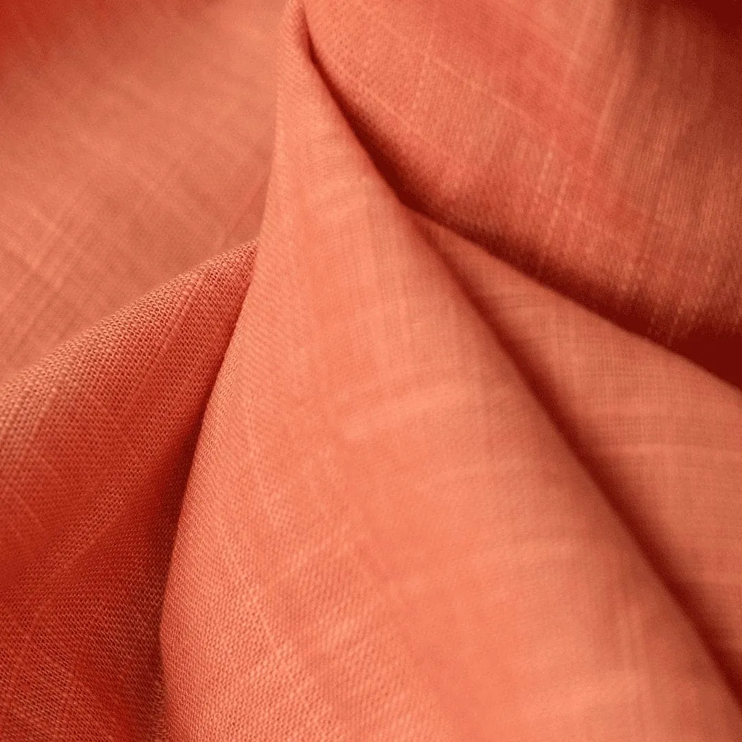 Hand Tie Dye Fabric - Rust Orange