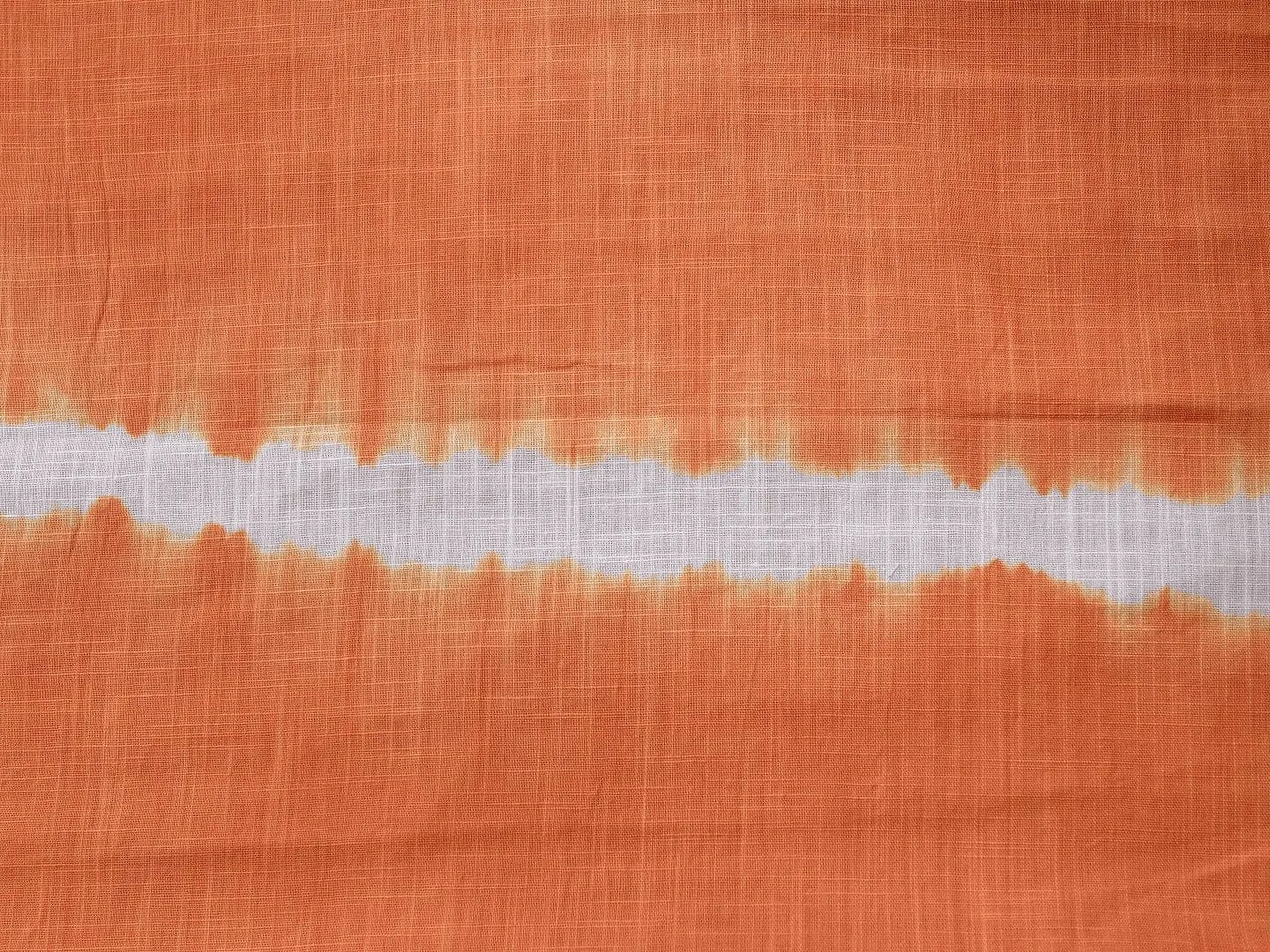 Hand Tie Dye Fabric - Rust Orange