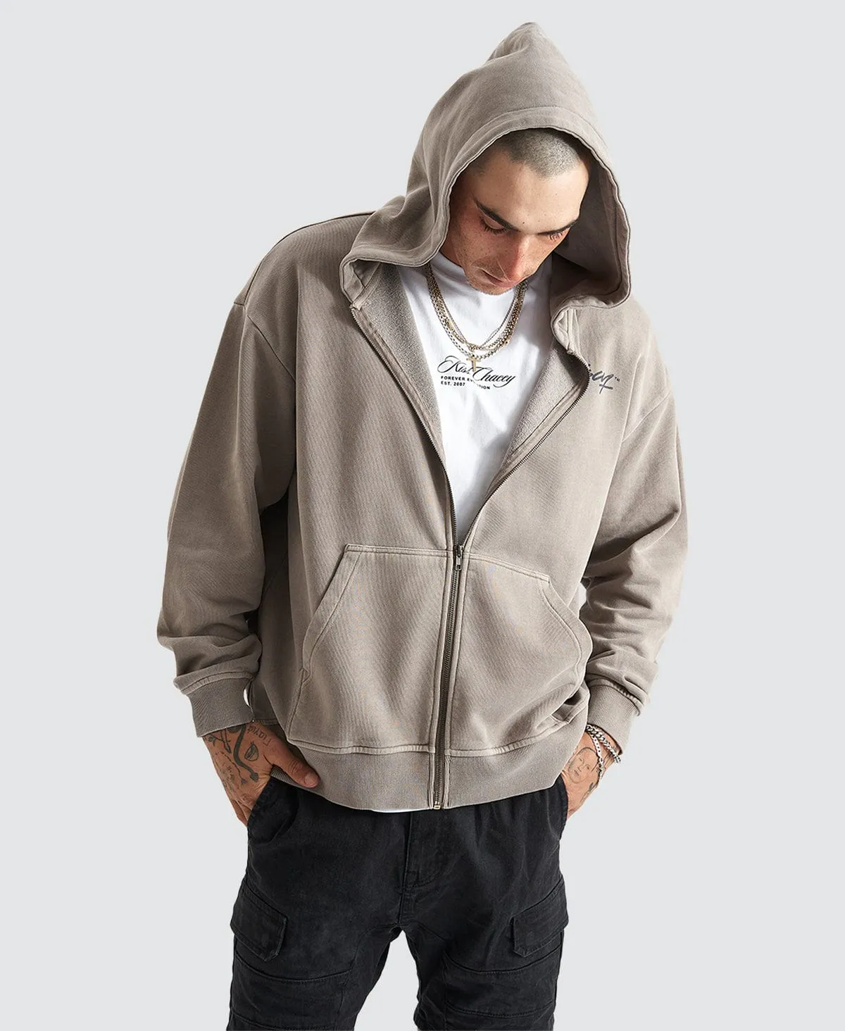 Hedda Zip Hoodie Pigment Driftwood