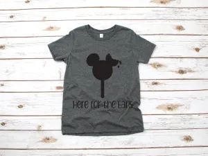 Here for the Ears Mickey Mouse Ice Cream  Kids T Shirt - Infant Toddler Youth Mickey Shirt - Disney Kids Snack Goals Shirt