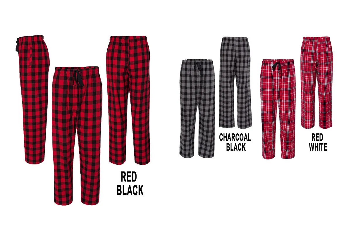 Hubby & Wifey Matching Pajamas Set – Cotton T-Shirts & Flannel Pants | Sold Separately for Men & Women