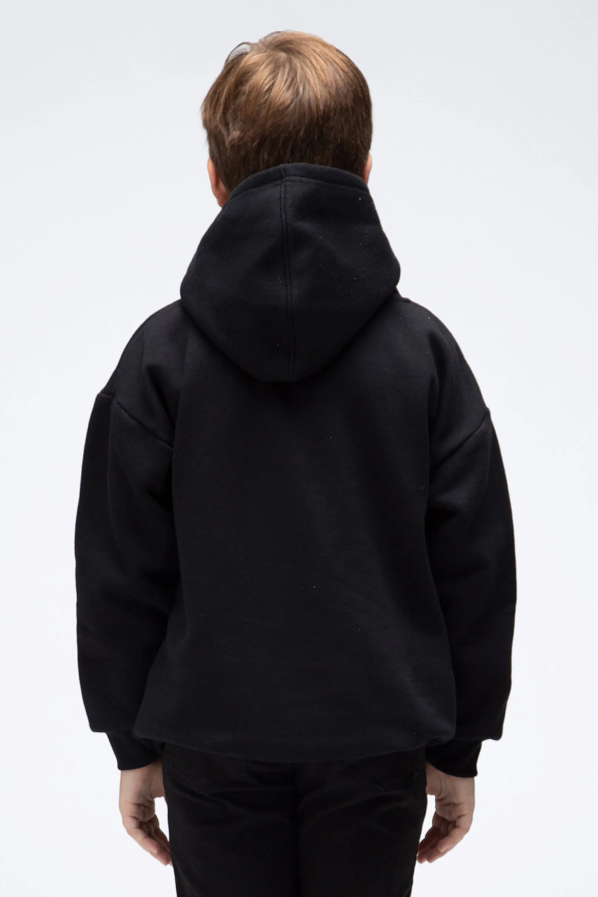 KIDS GLOW IN THE DARK PANTHER HOODIE - BLACK