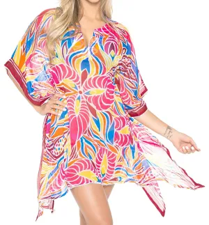 LA LEELA Bikini Swim Beach wear Swimsuit Cover ups Womens Caftan Dress Printed