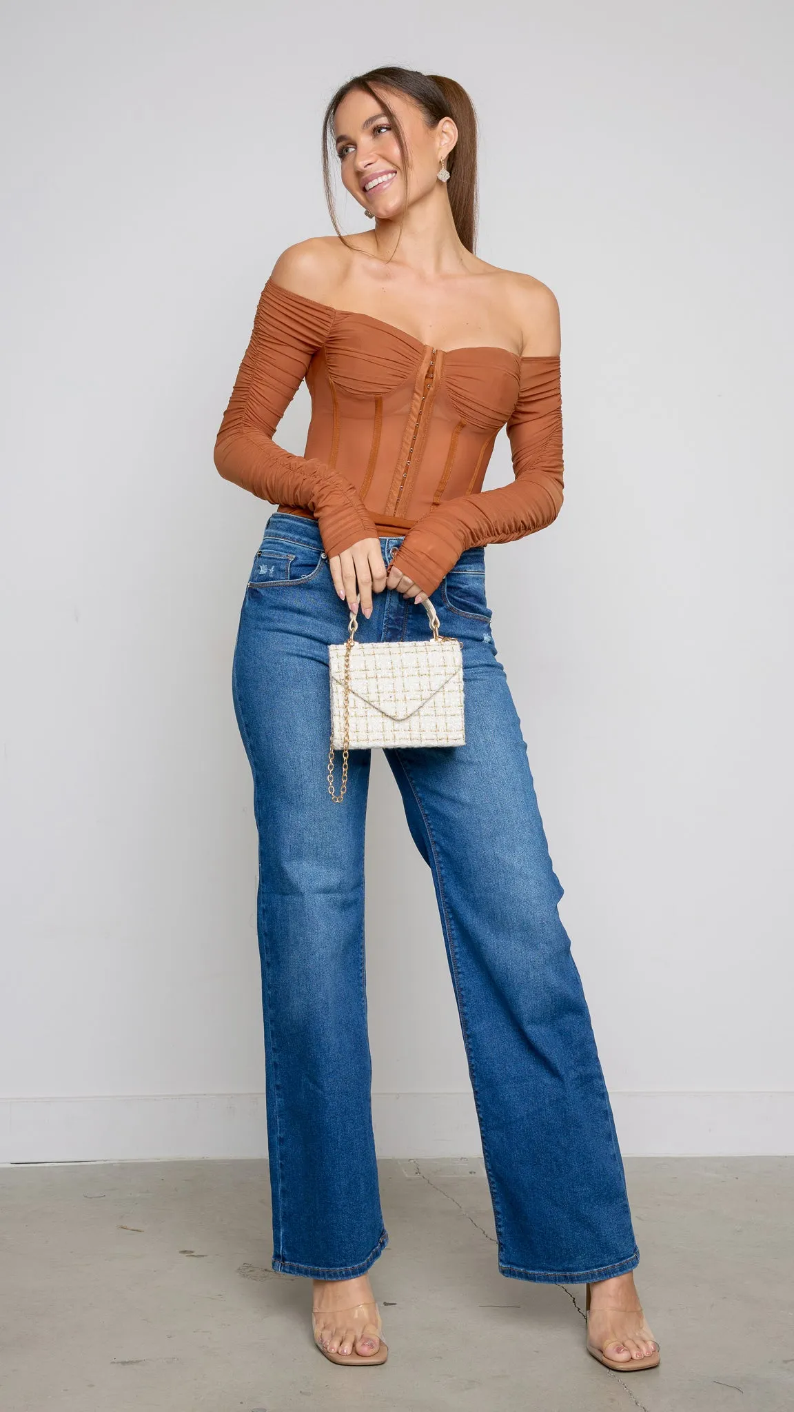 Lauri Long Sleeve Corset Top