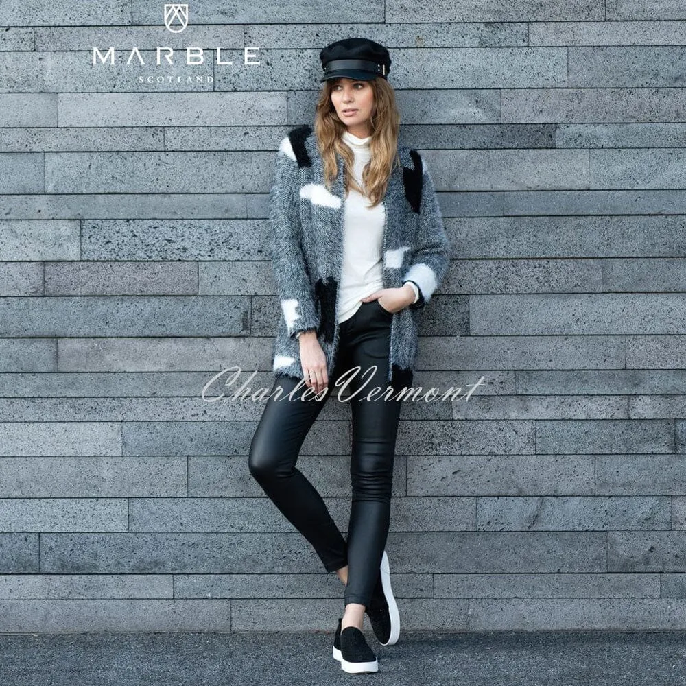 Marble Cardigan – Style 5846 -101 (Black / Charcoal / White)