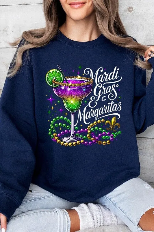Mardi Gras & Margaritas Graphic Plus Sweatshirt