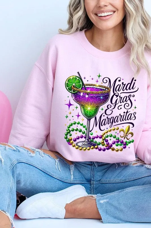 Mardi Gras & Margaritas Graphic Plus Sweatshirt