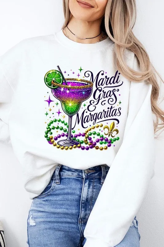 Mardi Gras & Margaritas Graphic Plus Sweatshirt
