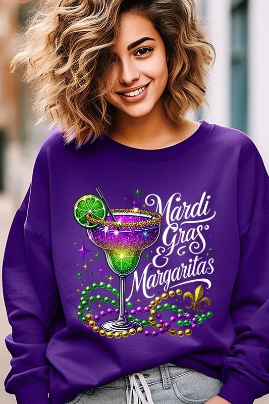 Mardi Gras & Margaritas Graphic Plus Sweatshirt