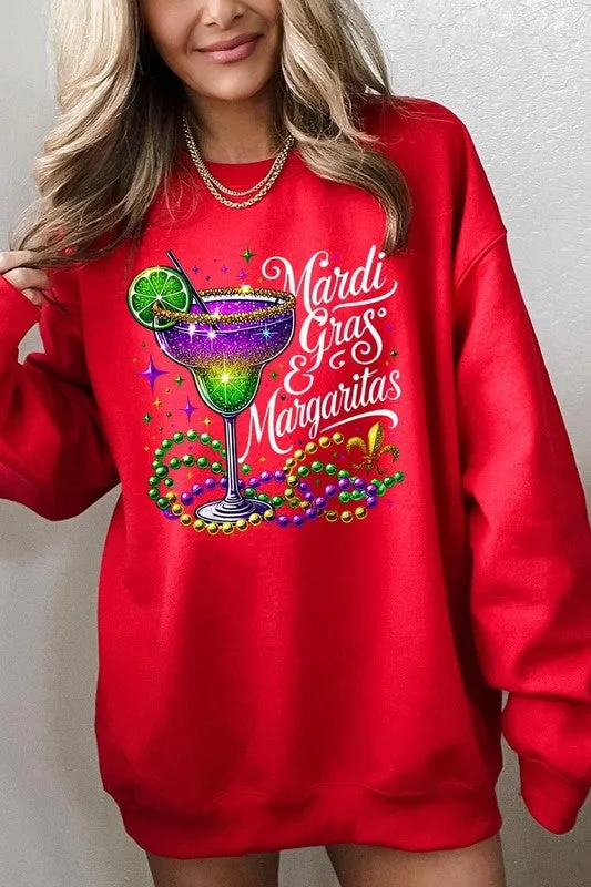 Mardi Gras & Margaritas Graphic Plus Sweatshirt
