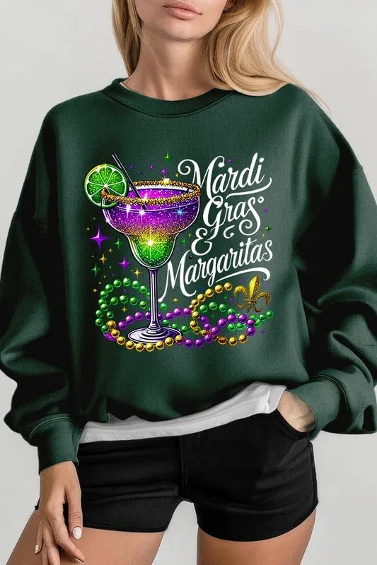 Mardi Gras & Margaritas Graphic Plus Sweatshirt